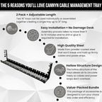 No Drill Under Desk Cable Management Tray - Image 2