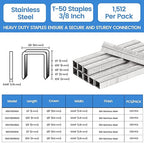 meite T-50 Stainless Steel Staples Marine, 3/8 Inch Heavy Duty Staples - Image 2