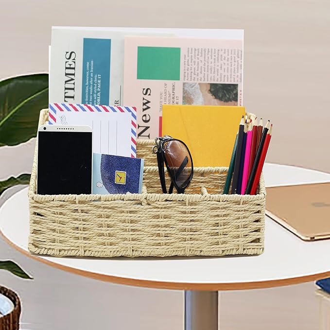 Boershun Rattan Mail Organizer - Image 2