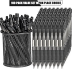 deegtran Pens Bulk, 100 Pack No Bleed Black Ink Click Pens - Image 2
