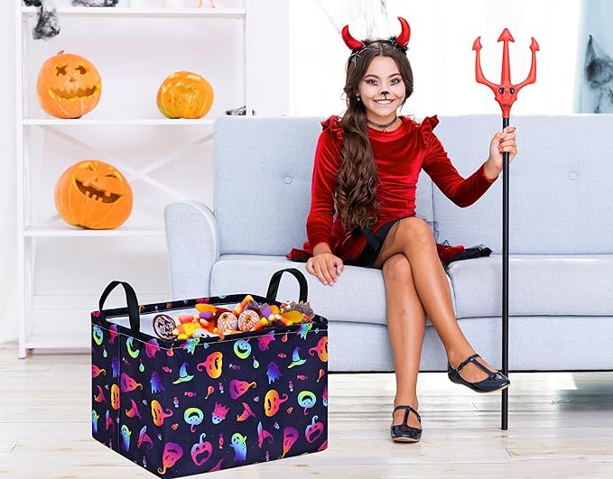 Halloween Storage Baske Bins Cube Collapsible Organizer Closet Shelves Toy Box - Image 6