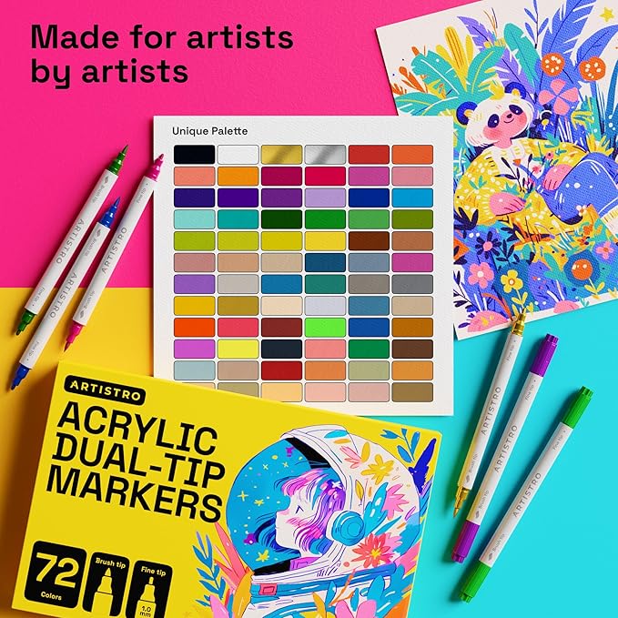 ARTISTRO 72 Acrylic Paint Markers - Image 5