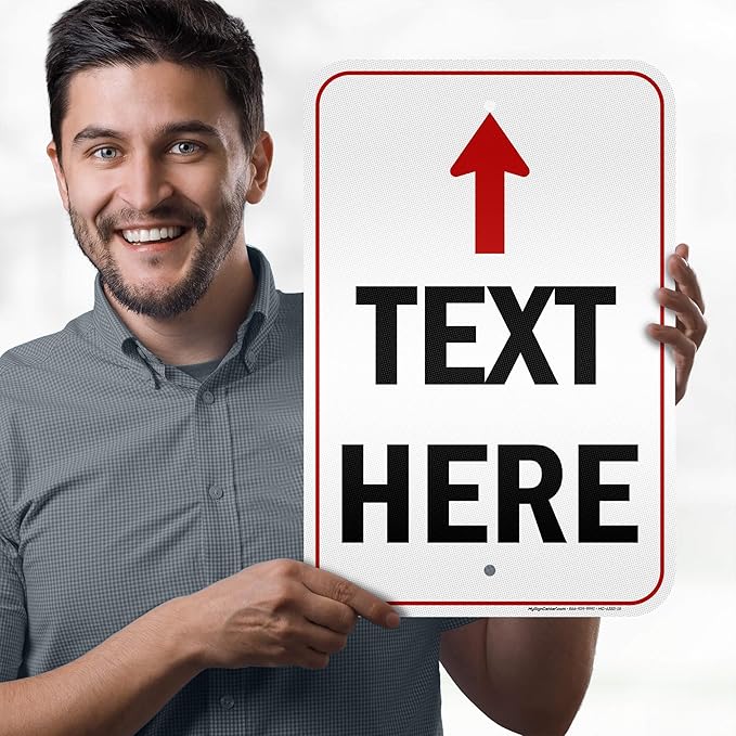 Custom Arrow, Custom Directional Sign, Up Arrow, 12x18 Inches, 3M EGP Reflective - Image 2