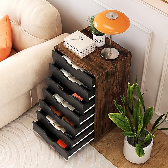 Giantex 7-Drawer Storage Cabinet, Mobile File Organizer - Image 8