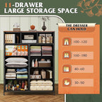 WLIVE Tall Dresser for Bedroom, Fabric Dresser Storage Tower, Chest of Drawers - Image 5