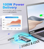 UtechSmart USB C Hub, USB C Ethernet Multiport Adapter, 6 In 1 USB C to HDMI - Image 6