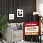 Avana Modern Acoustic Wood Wall Panels – 47.2 x 12.6 Inch Smoke Oak Acoustic by AvanaHome