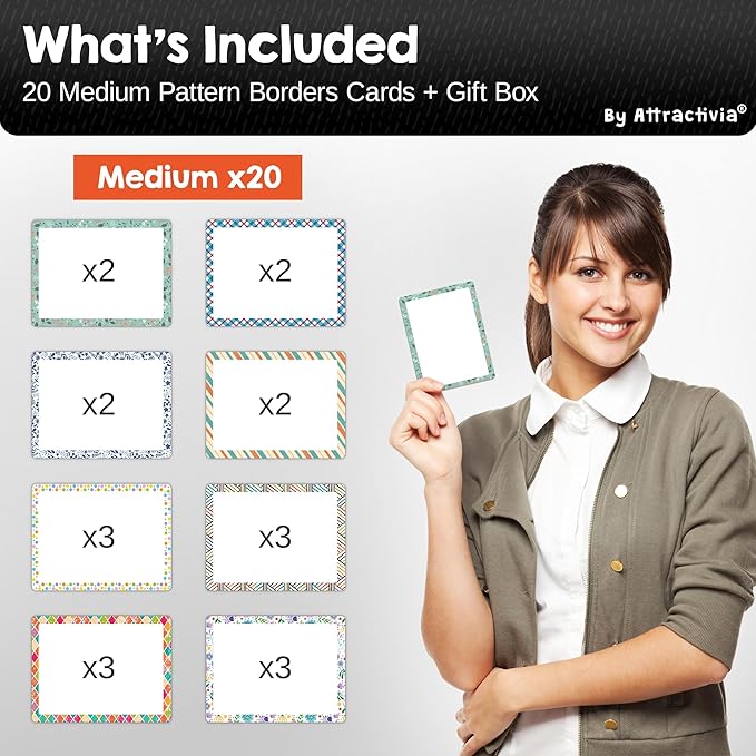 Attractivia Dry Erase Magnetic Labels 3.7 x 2.8 in, Pattern Borders, Medium Dry - Image 7