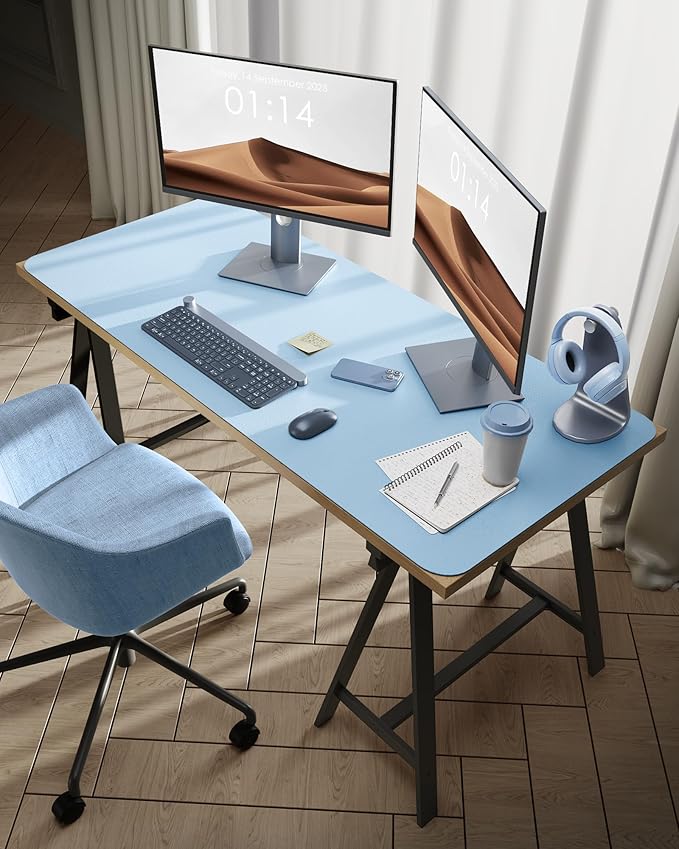 YSAGi Leather Desk Protector, Office Mat, Large Mouse Mat, Non-Slip PU Leather - Image 2
