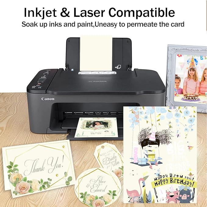 100 Sheets Cream Cardstock 8.5 x 11 Off White Card Stock, Goefun 65lb Ivory - Image 3
