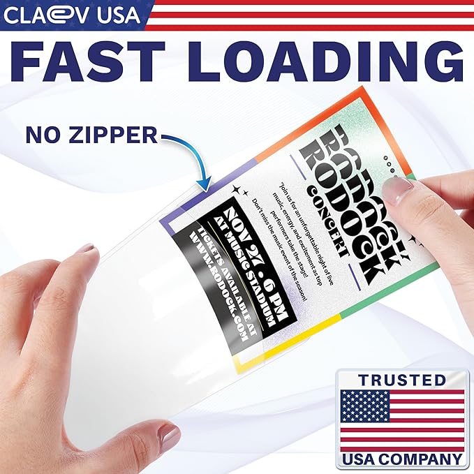 Claev Vertical Large Flexible and Tear Resistant ID Badge Holders, Conventions - Image 5