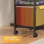 Rolling File Cabinet Cart, Printer Stand - Image 4