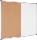 Bi-Office Combination Board Maya, Cork/Magnetic, Aluminium Frame, 90 x 60 cm,White