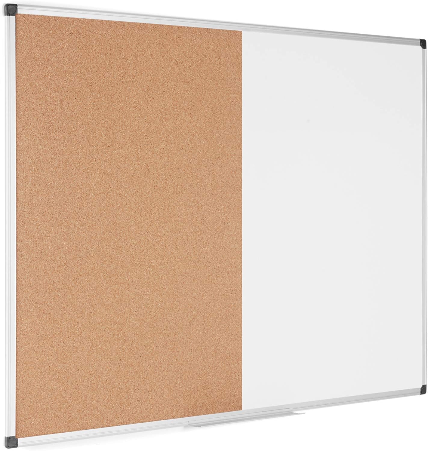 Bi-Office Combination Board Maya, Cork/Magnetic, Aluminium Frame, 90 x 60 cm,White