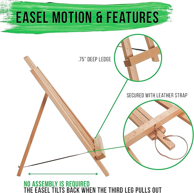 U.S. Art Supply 14" Medium Tabletop Display Easel - Image 3