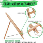 U.S. Art Supply 14" Medium Tabletop Display Easel - Image 3