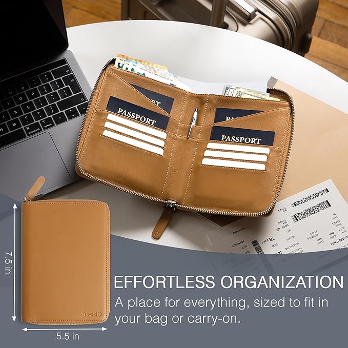 Full Grain Leather Family Passport Holder - Image 5