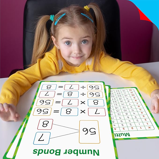 8 Packs Number Bond Whiteboards, Double Sided Dry Erase 1-12 Multiplication - Image 5