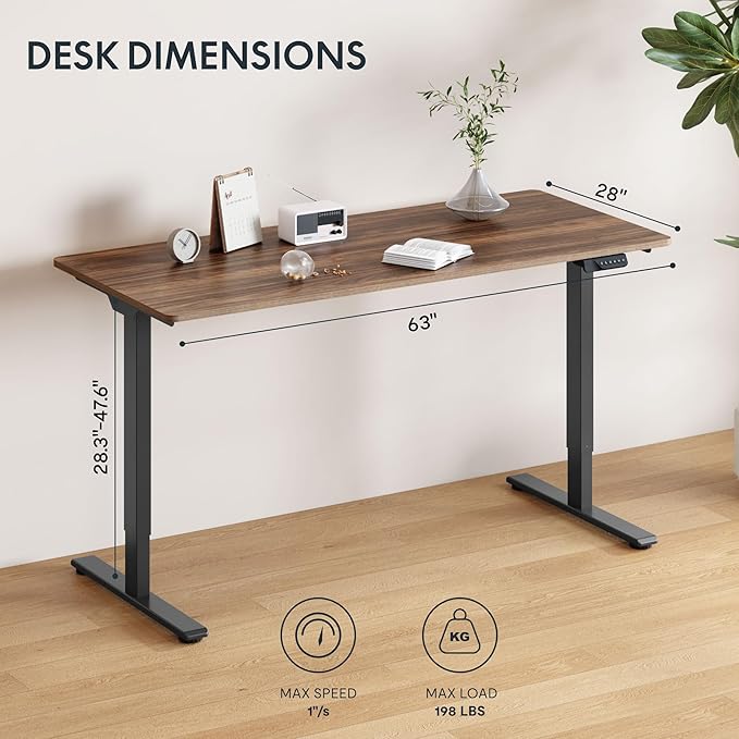 FLEXISPOT 63x28 Inch Large Dual Motor Electric Standing Desk, Creative Studio - Image 2