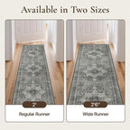 GENIMO 2'6"x8 Runner Rugs for Hallway, Machine Washable Non Slip Vintage Rugs - Image 3