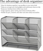 Marbrasse Mesh Desk Organizer, Desktop Stationary Organizer, Storage Rack - Image 3