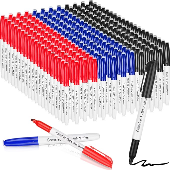 Sepamoon 240 Pack Dry Erase Markers Bulk Chisel Tip Whiteboard Markers Pens Low by Sepamoon