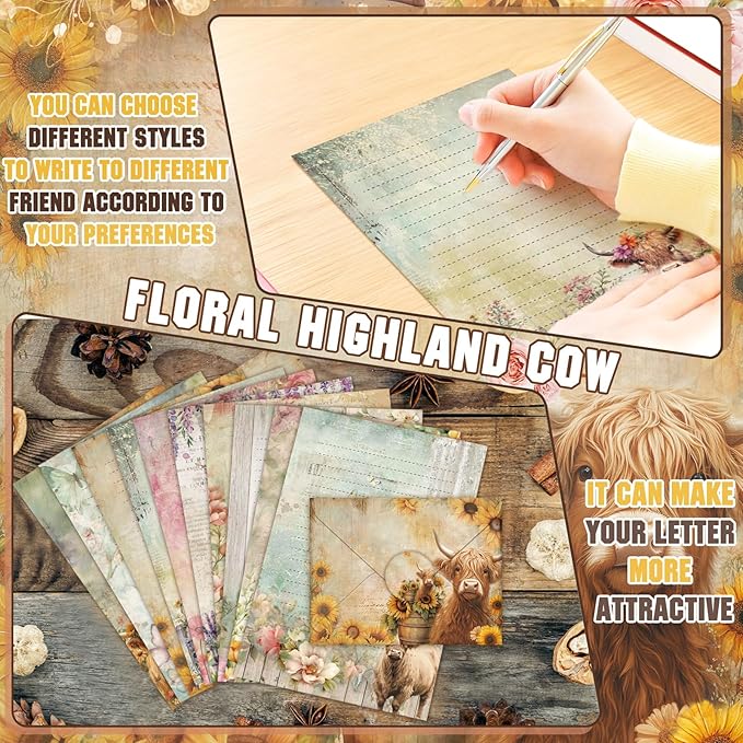 TaoBary 160 Pcs Stationery Paper Set 50 Double Sided Stationery Papers - Image 5