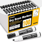 WOSWEL Dry Erase Markers Bulk, Chisel Tip Whiteboard Markers, Low Odor Thick by WonderfulOptions