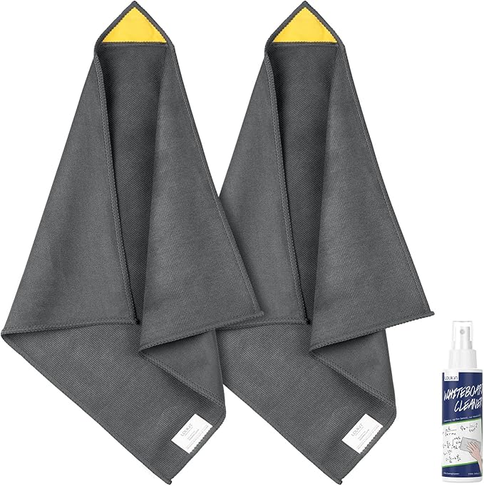 loukin 2 Pack Magnetic Whiteboard Cleaning Cloth, Dry Erase Cleaning Cloth by LOUKIN