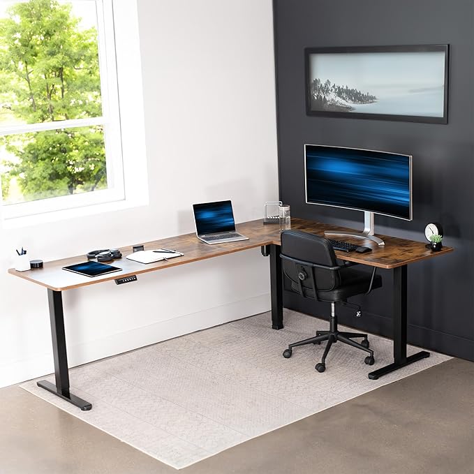 VIVO Electric Corner 84 x 63 inch L-Shaped Standing Desk, Memory Height - Image 7