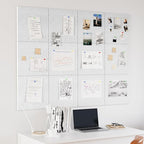 Neatsure Large Cork Board for Wall, 12 Panels Felt Tiles Tack Push Pin Board - Image 2