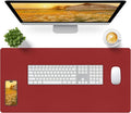 Bloss Red Desk Mat, Leather Desk Matt by Bloss