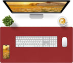 Bloss Red Desk Mat, Leather Desk Matt by Bloss