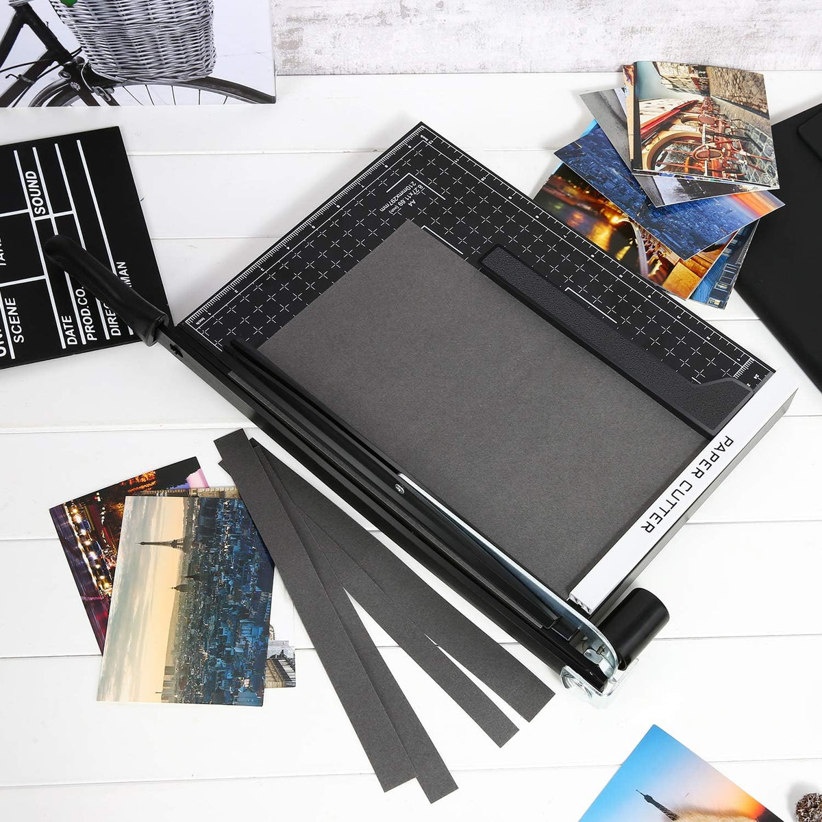 A4 Paper Trimmer Cutting Capacity 12 Sheets for Office School Craft Paper Black