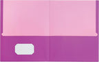 Oxford 2 Pocket Folders, Textured Paper, Contrasting Interior, Letter Size - Image 3