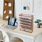 EASEPRES 6 Tier Mesh Hanging Wall File Organizer, Desk Vertical Mail Paper - Image 7