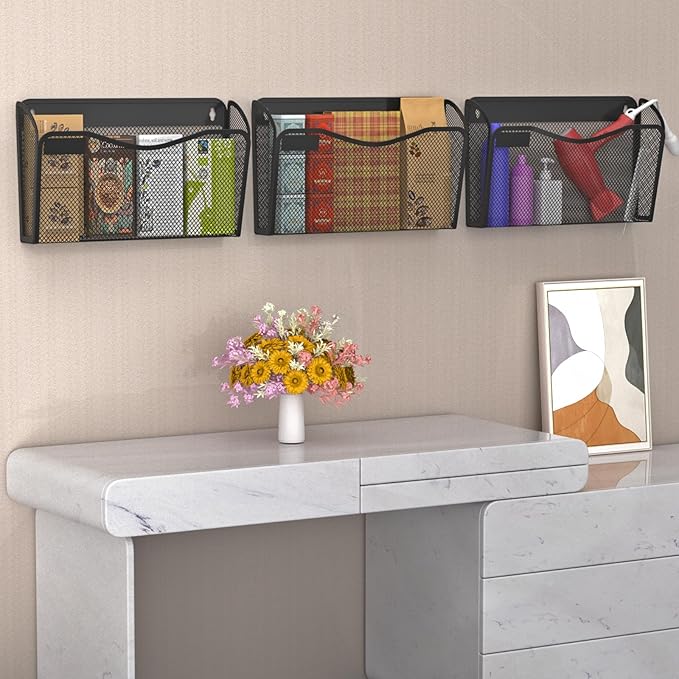 BOHDK Wall File Organizer, Mesh Hanging File Organizer, Home Office - Image 5