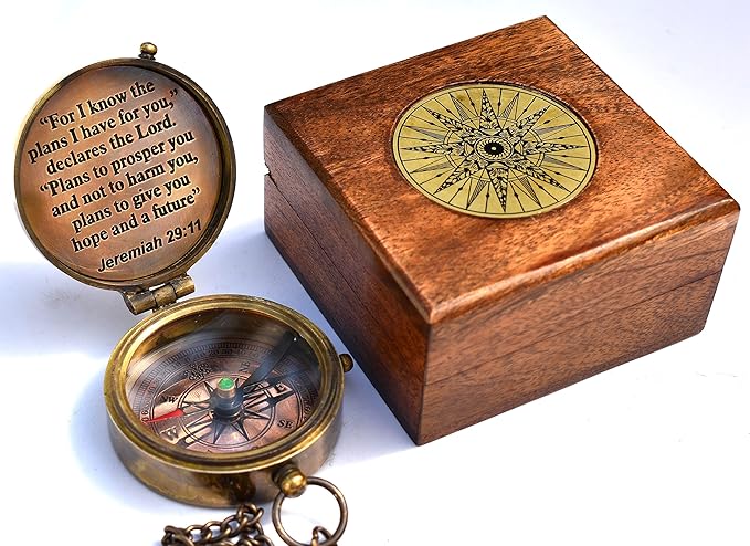 For I Know The Plans I Have For You, Jeremiah 29:11, Solid Brass Directional by TADIZAYN