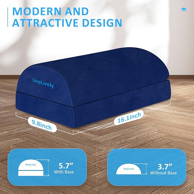 StepLively Foot Rest for Under Desk at Work, Comfortable Foot Stool - Image 4