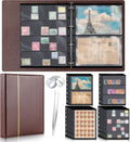 Lewtemi Stamp Collecting Albums Set Stamp Collection Book Include 20 Pages