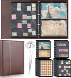 Lewtemi Stamp Collecting Albums Set Stamp Collection Book Include 20 Pages by Lewtemi