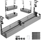 Multi-Model Under Desk Cable Management Tray 2 Packs Metal Under Desk Wire by SRJZMLY