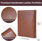 Geslun Personalized Genuine Leather 3 Ring Binder, Custom Engraved 8.5 x 11 - Image 5