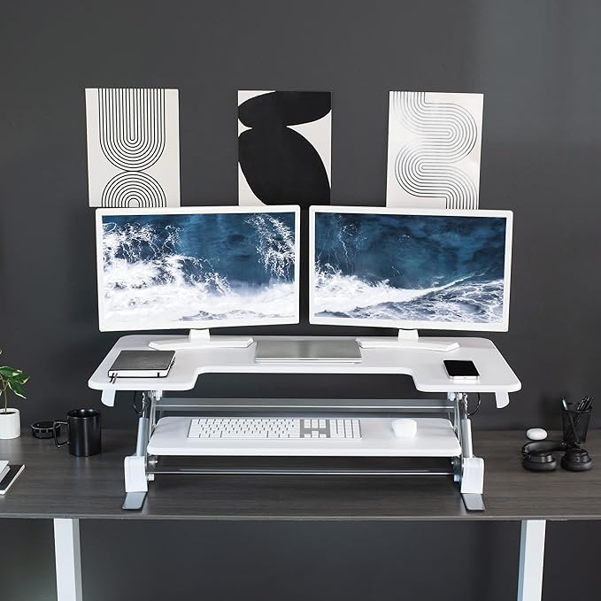 VIVO 42 inch Height Adjustable Stand Up Desk Converter, V Series, Quick Sit to - Image 7