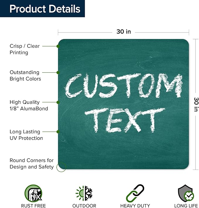 Custom Sign, Custom Street Sign, 11 Font Colors, 13 Font Styles, 4 Hole Options - Image 6