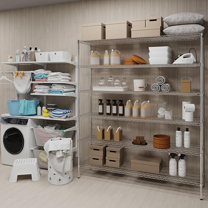 Regal Altair 18" Deep x 72" Wide x 74" Height Wire Shelving Kit | 6-Tier | NSF - Image 2