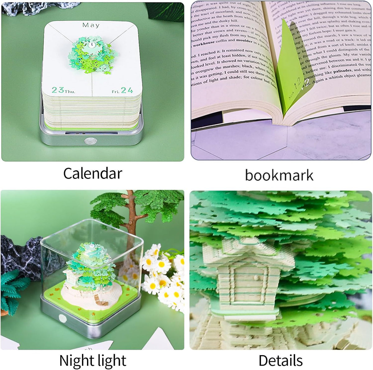 3D Memo Pad Time Piece Calendar 2027,3D Calendar Memo Pad DIY Notes Notepad P...