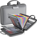 Fireproof File Organizer with Lock, Hard-Shell Case Fireproof Document Box with by Tamfile