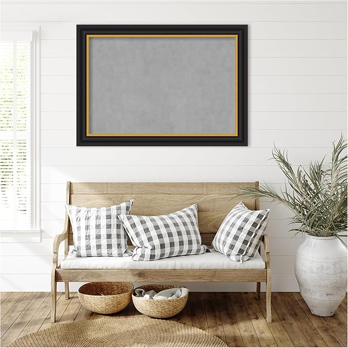 Amanti Art Black Framed Magnetic Board 30x42 Large Vision Board - Image 6