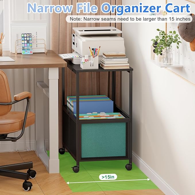 Sbanmao Rolling File Cart, Mobile Hanging File Cabinet - Image 6